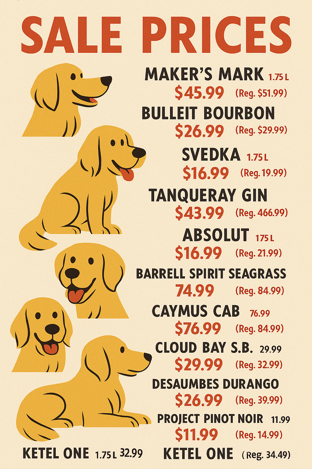 Sobo Liquors sale prices on premium spirits, wines, and beer